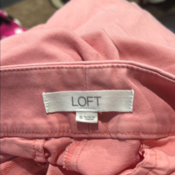 LOFT Pink Bermuda Shorts Tailored Cotton Blend - Picture 7 of 9